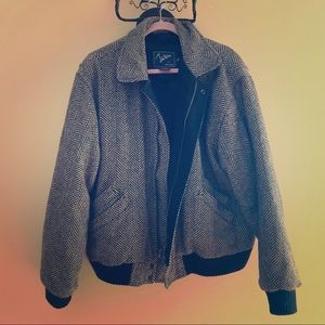 Tweed 50s Style Bomber Jacket Size 44